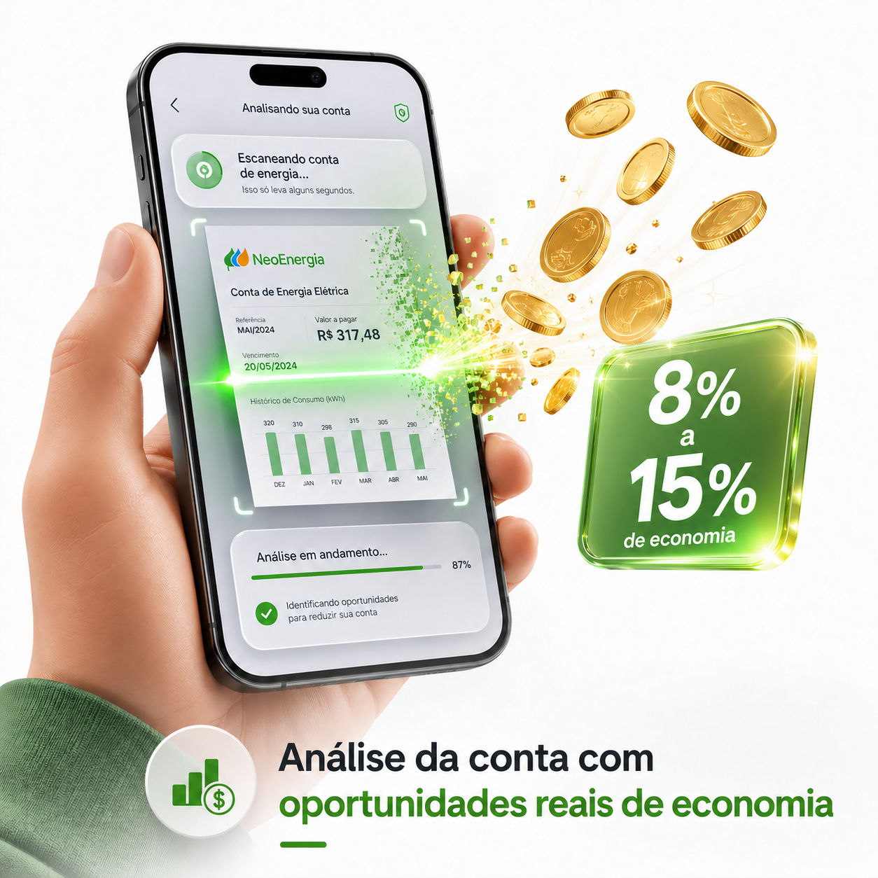 Escaneando conta de energia